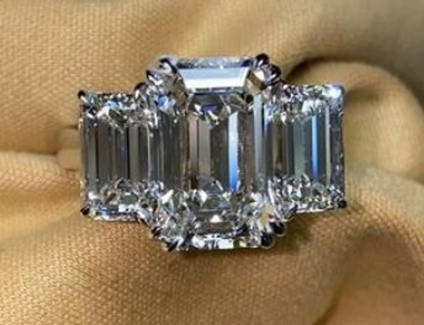 Emerald five-stone ring