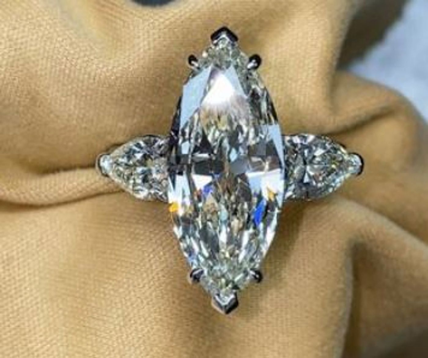Marquise three-stone