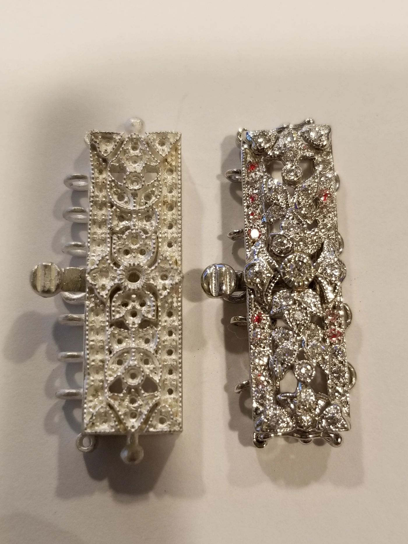 Vintage diamond clasp restoration